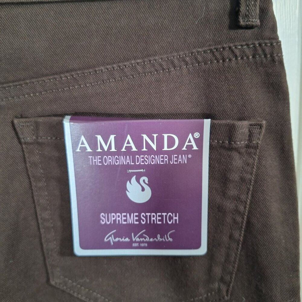 Gloria Vanderbilt Amanda Brown High Rise Tapered Jeans (w/stretch!) 8P NWT - Picture 4 of 11